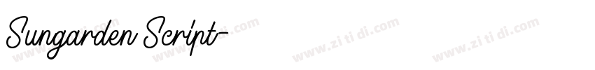 Sungarden Script字体转换 Sungarden Script字体转换